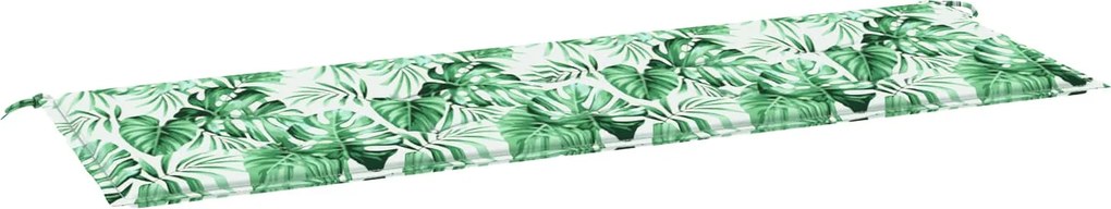 vidaXL Pad párna Levél Levélminta 150 x 50 x 3 cm Oxford Szövet