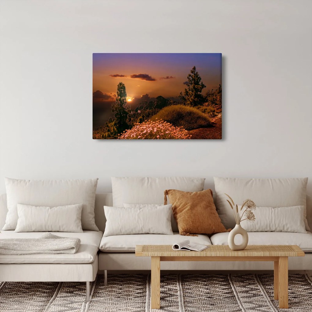 Természet képe naplementekor (90x60 cm)