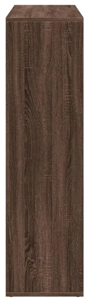 barna tölgy szerelt fa elválasztó könyvespolc 102x29x103,5 cm