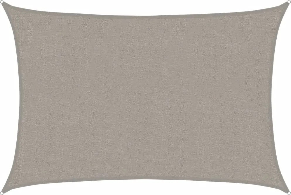 vidaXL világosszürke négyszögletű HDPE napvitorla 160 g/m² 2x3 m