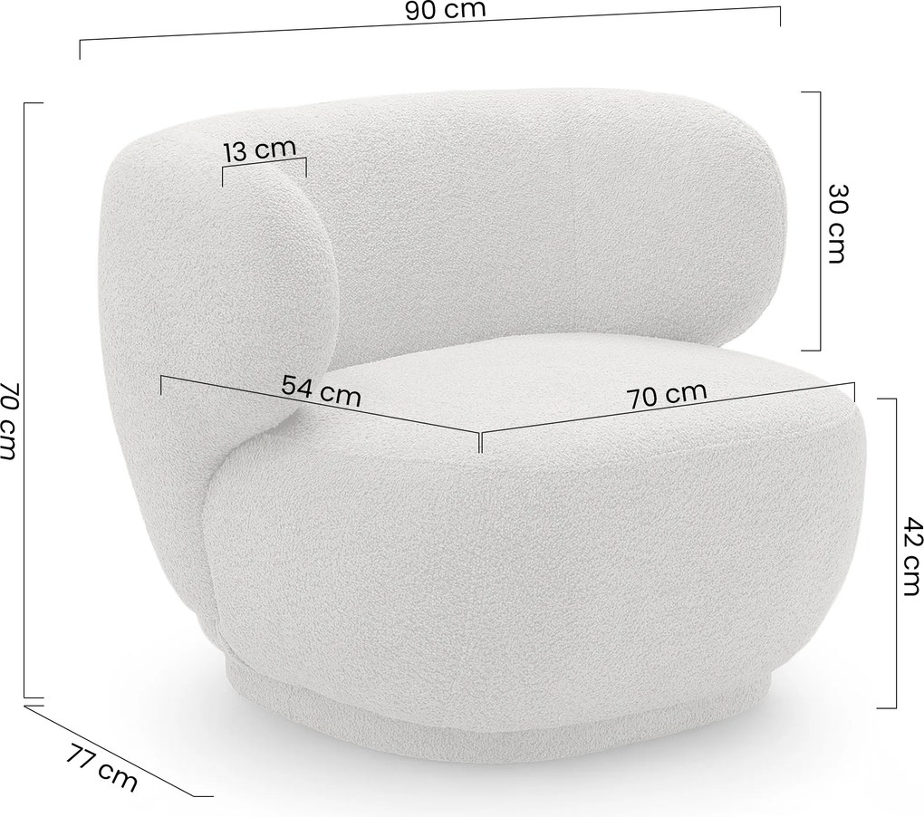 Skindi relax fotel - zöld bouclé Catch Me 13