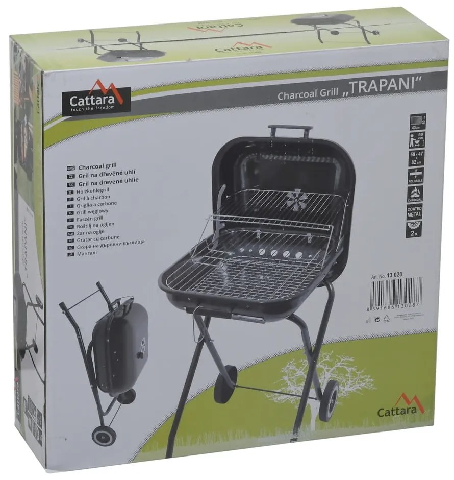 Trapani faszenes grillsütő, 43 x 40 cm - Cattara