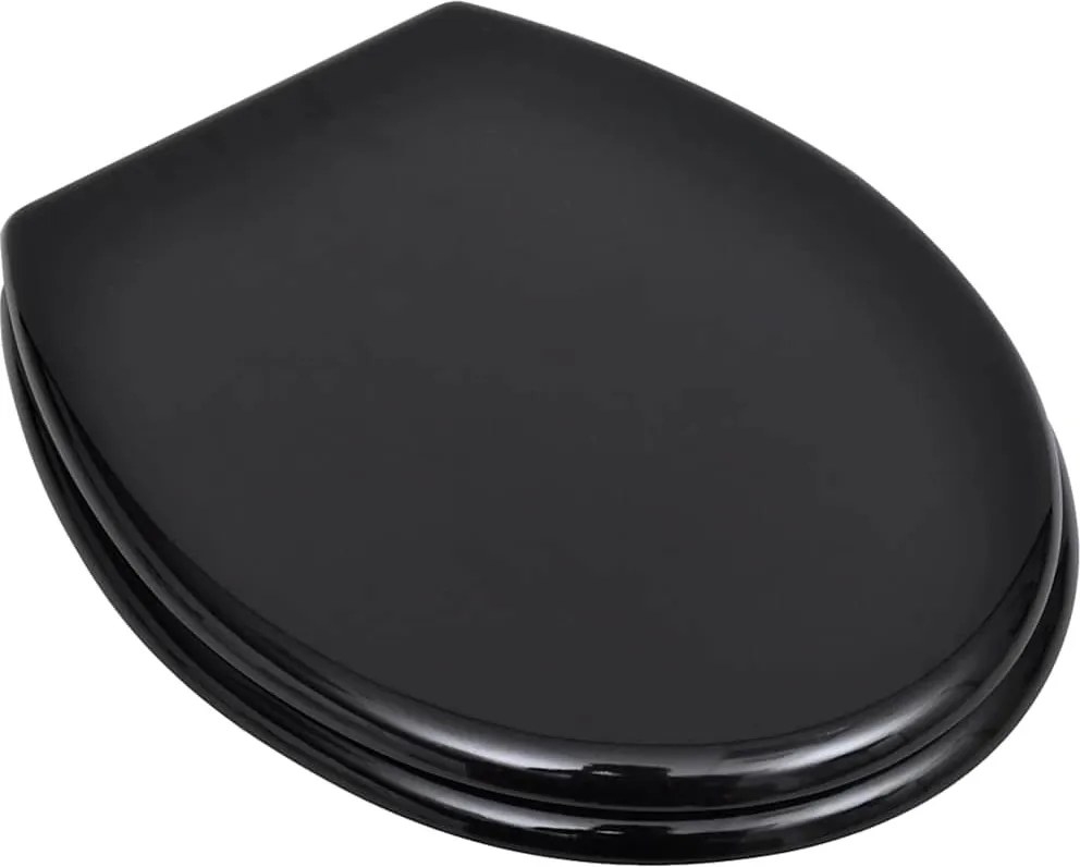 Egyszerű tervezésű fekete MDF WC-ülőke