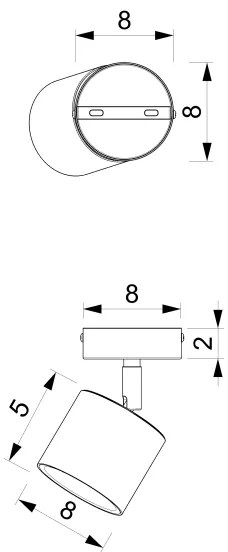 Spotlámpa DIXIE 1xGX53/11W/230V fekete