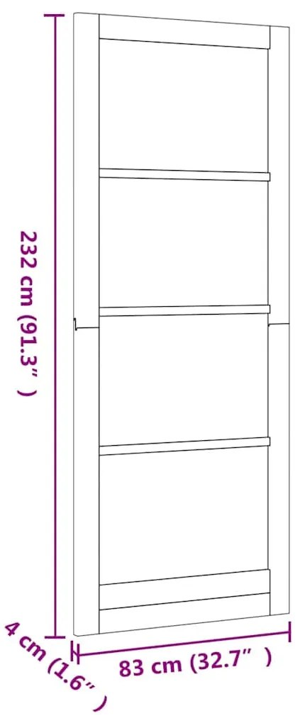 Belső Ajtó ORKDAL Barna 83 x 232 cm Furnér