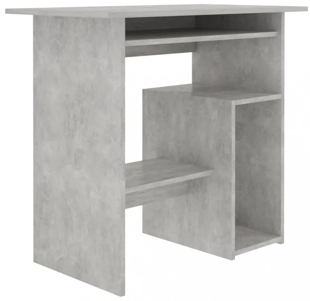 betonszürke szerelt fa íróasztal 80 x 45 x 74 cm