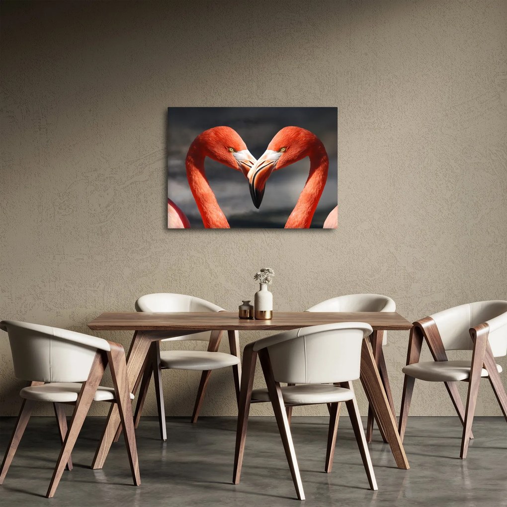 Két szerelmes flamingó képe (70x50 cm)