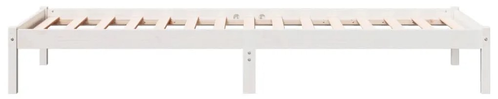 fehér tömör fenyő extra hosszú ágykeret matrac nélkül 80x210 cm