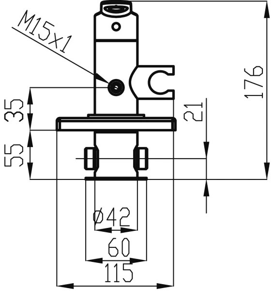 Novaservis-Bidécsap permetezővel rejtett beépítéshez METALIA fényezett króm