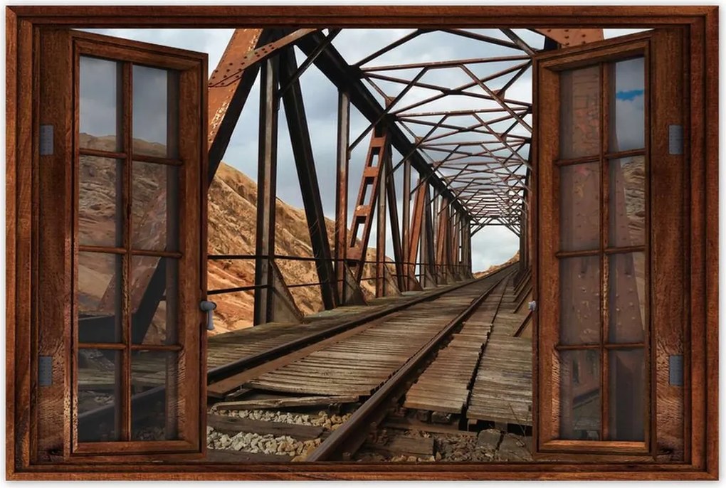 Poszterek 120x80 Vasúti híd Vasút