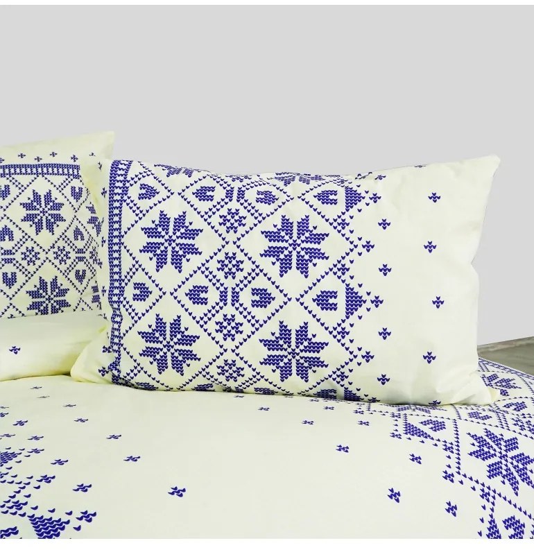 EMI Etno kék ágyneműhuzat, A standard egyszemélyes ágy szett tartalma: 1x 140x200 + 1x 70x90