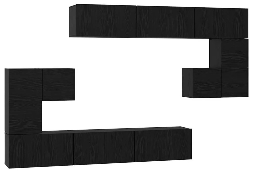 TV szekrény garnitúra 10 pcs Musta tammi 60 x 30 x 30 cm