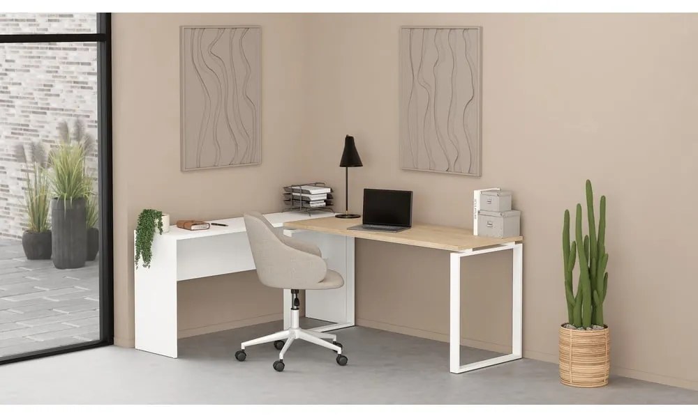 Íróasztal tölgyfa dekoros asztallappal 60x150 cm Sign – Tvilum