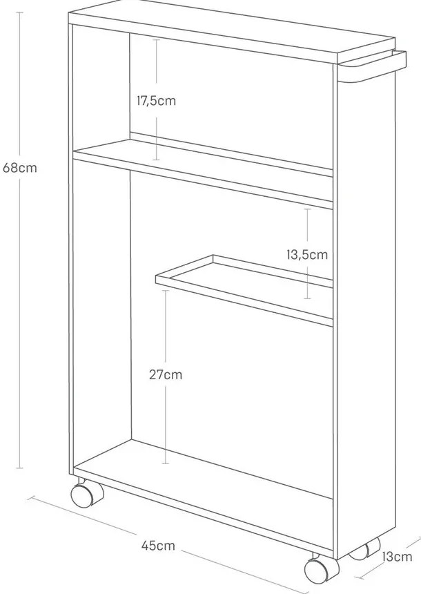 Fekete fém fürdőszobai polcos állvány 47,5x68 cm Tower – YAMAZAKI