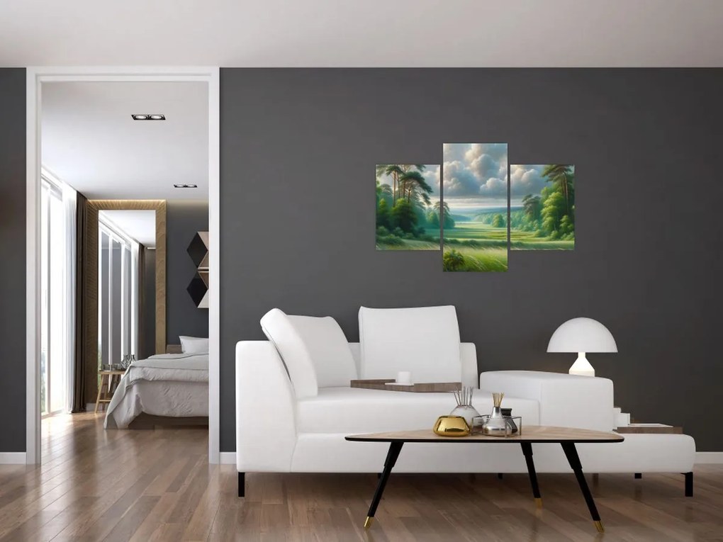 Kép - Zöld táj (90x60 cm)