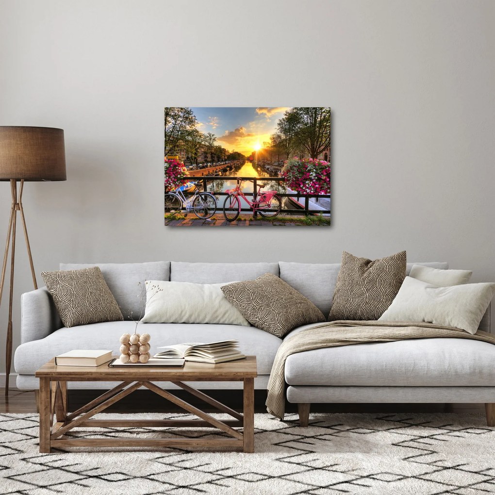 Kép - Napkelte Amszterdamban (70x50 cm)