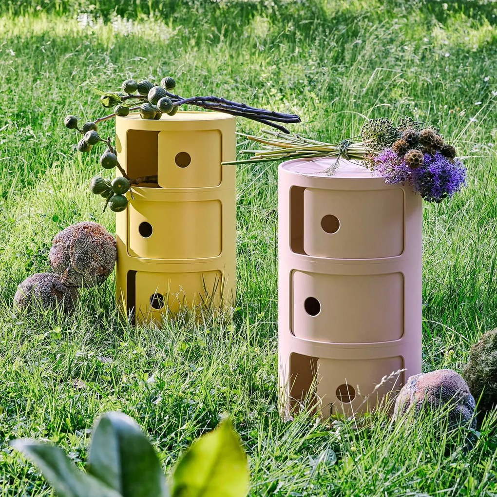 Stolek s úložným prostorem Componibili BIO 5970, 3 úložné díly, více barev - Kartell szín: borostyán