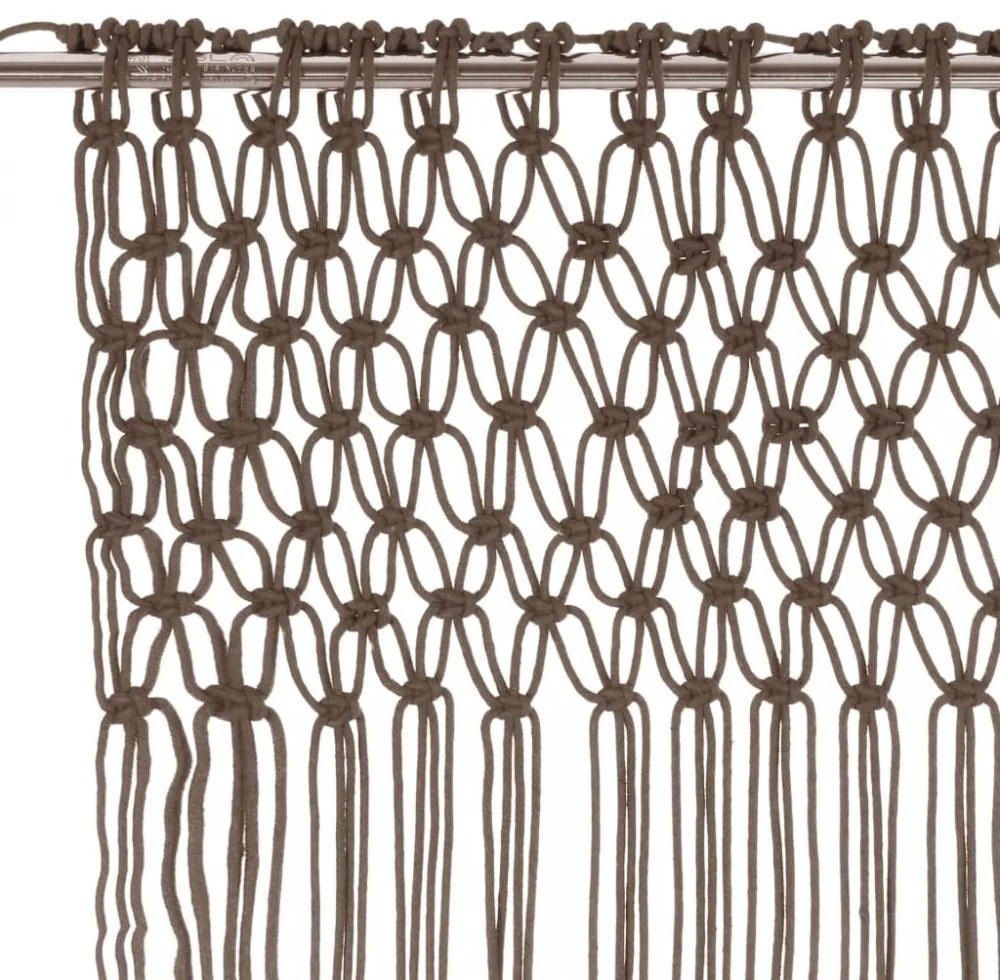 tópszínű makramé pamutfüggöny 140 x 240 cm