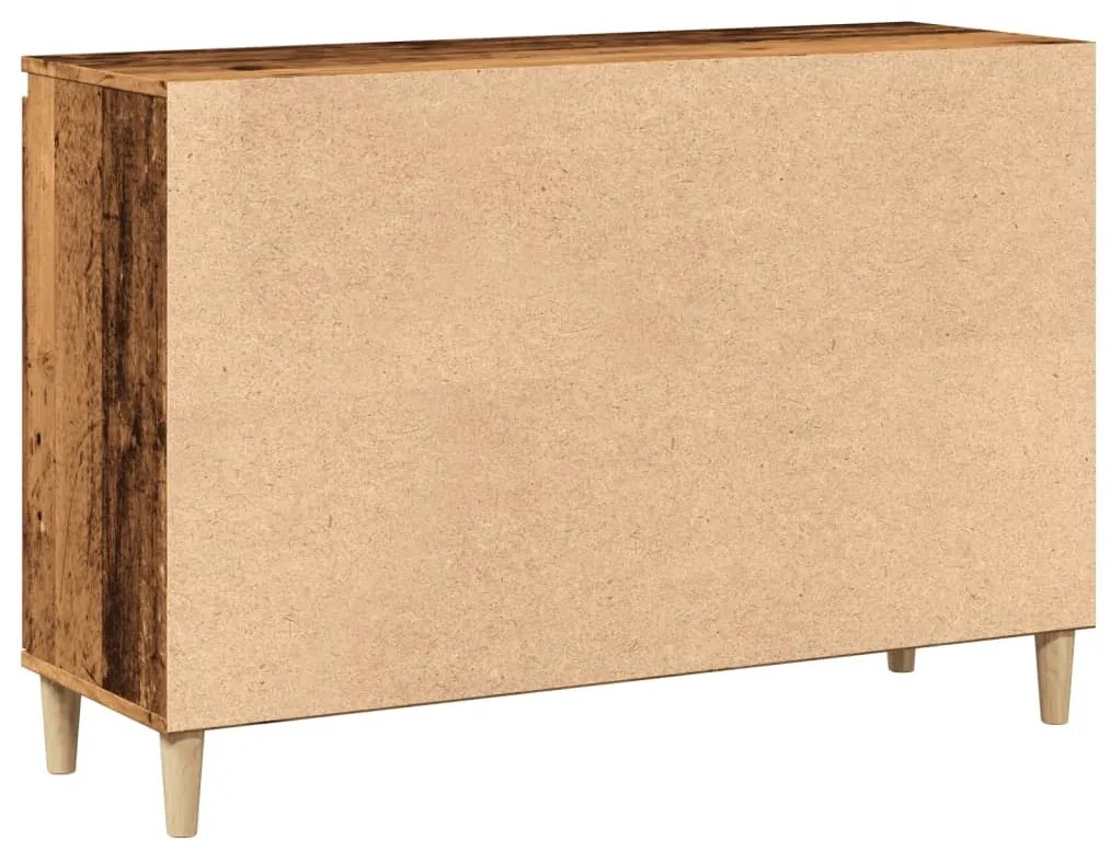 antik fa színű szerelt fa tálalószekrény 102 x 35 x 70 cm