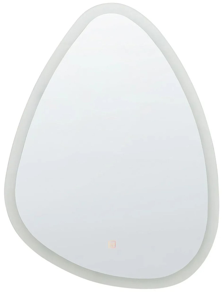 Ezüst falitükör beépített LED világítással 58 x 78 cm BETHUNE Beliani