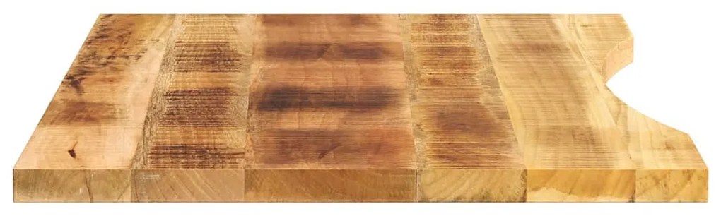 tömör nyers mangófa íves asztallap 90 x 50 x 2,5 cm