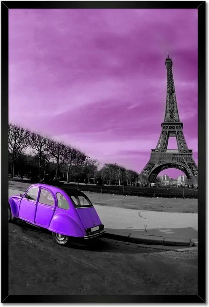Poszter keretben 40x60 Lila Citroen