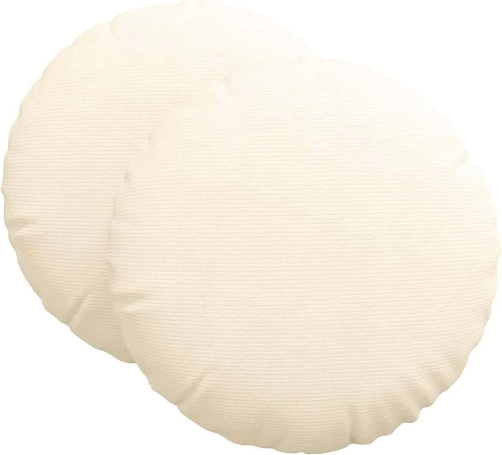vidaXL Ülőpárnák 2 pcs Krém Ø 80 cm Bársonyos szövet