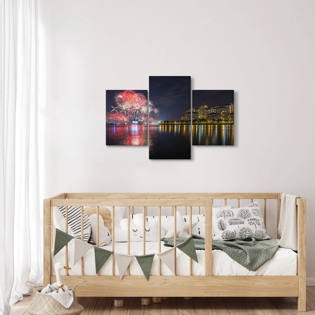 A szingapúri tűzijáték képe (90x60 cm)