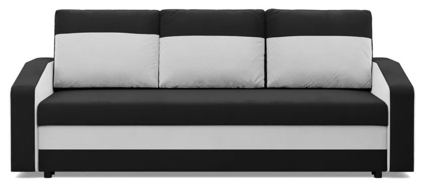 Hewlet kanapéágy, szövet anyag, bonell töltet, fekete - fehér