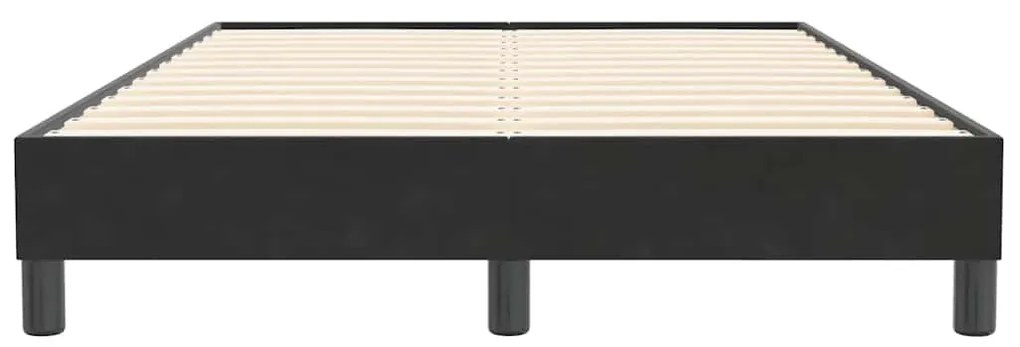 vidaXL ágykeret matrac nélkül Fekete 120x210 cm Bársony