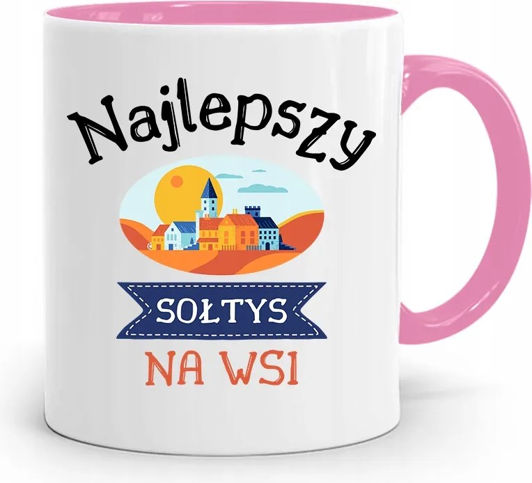 Szolnoknak Rózsaszín Bögre Vidéken A Legjobb Ajándék fényképes nyomattal