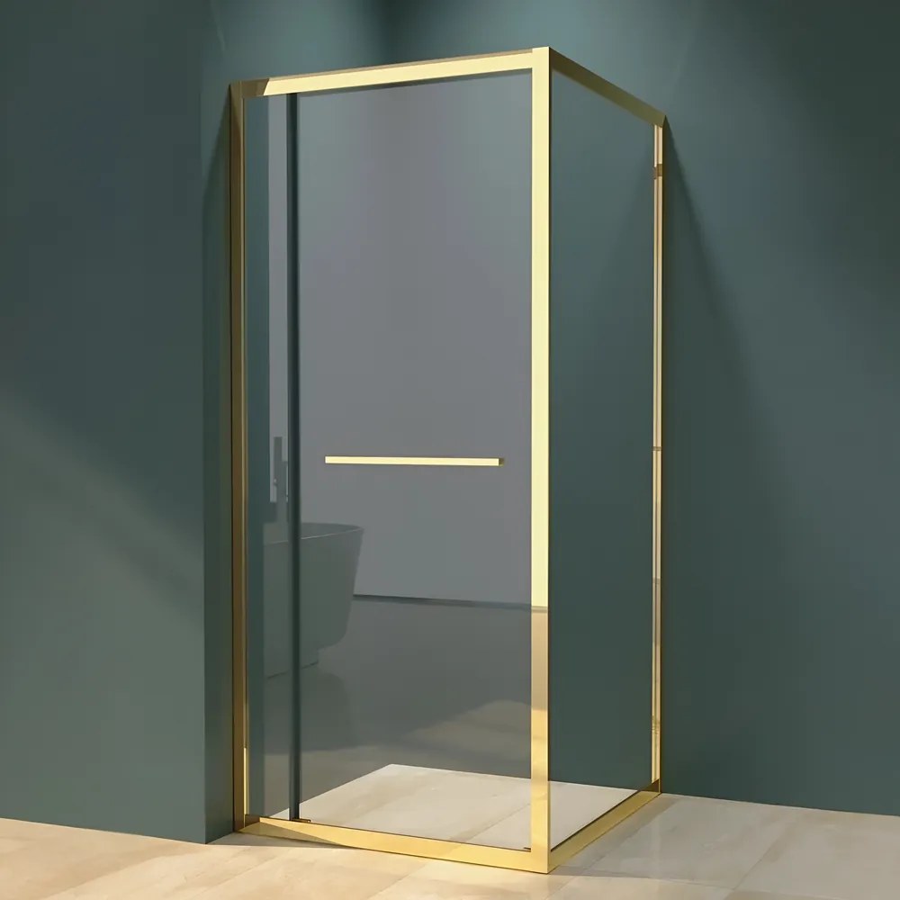 Firenze || zuhanykabin Gold 6mm 80 cm, NANO