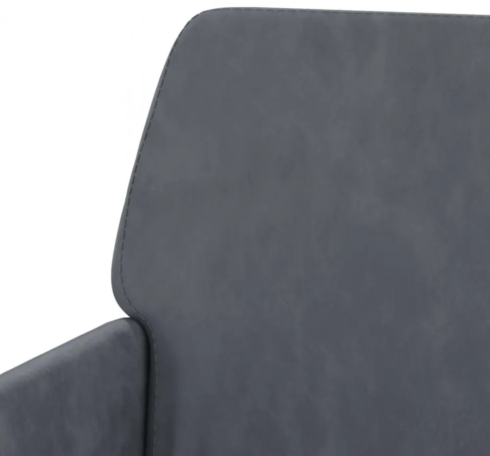 vidaXL sötétszürke bársonypad 108x79x79 cm