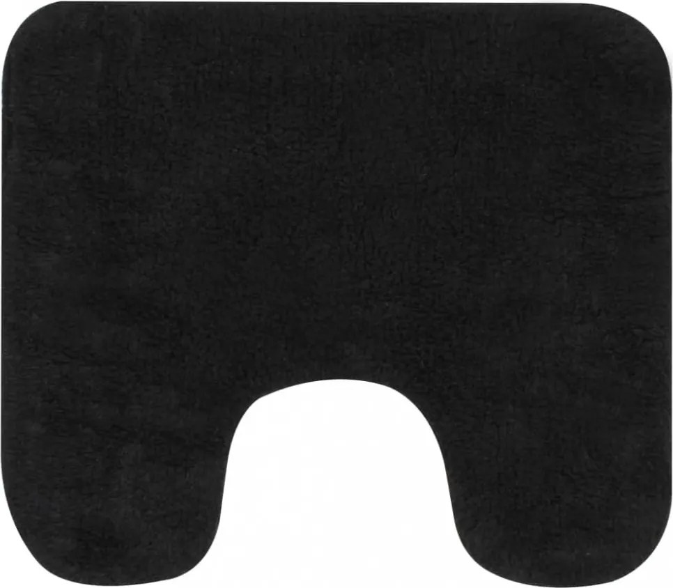 3 darabos antracitszürke szövet fürdőszobaszőnyeg-garnitúra