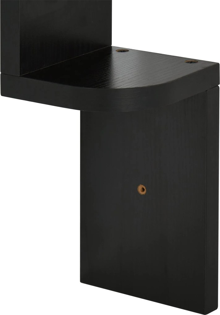 HOMCOM 5-tiers Zik-zak Függő Sarokpolc 120 cm Magas Fekete Fa | Aosom