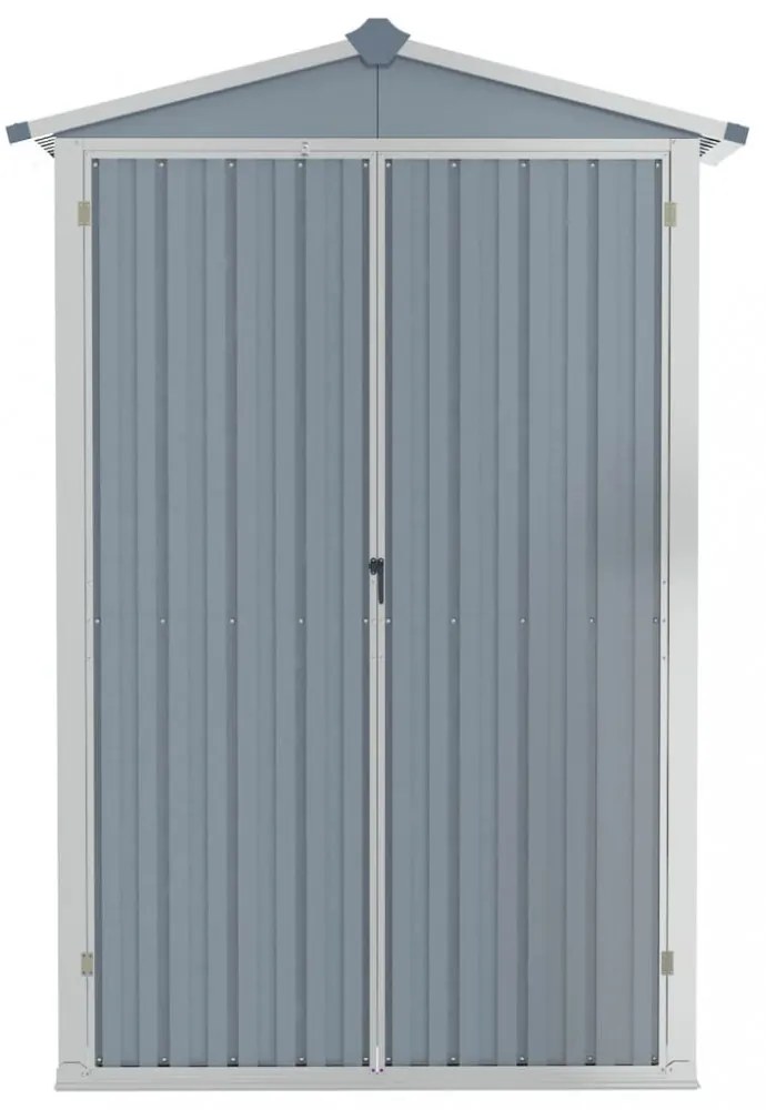 szürke horganyzott acél kerti fészer 116x45x175 cm