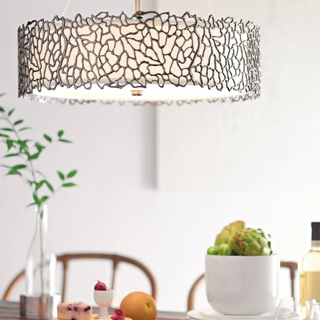 ELSTEAD KLSILVERCORALPB SILVER CORAL Ernyős Függesztett Lámpa Ezüst E27 IP20