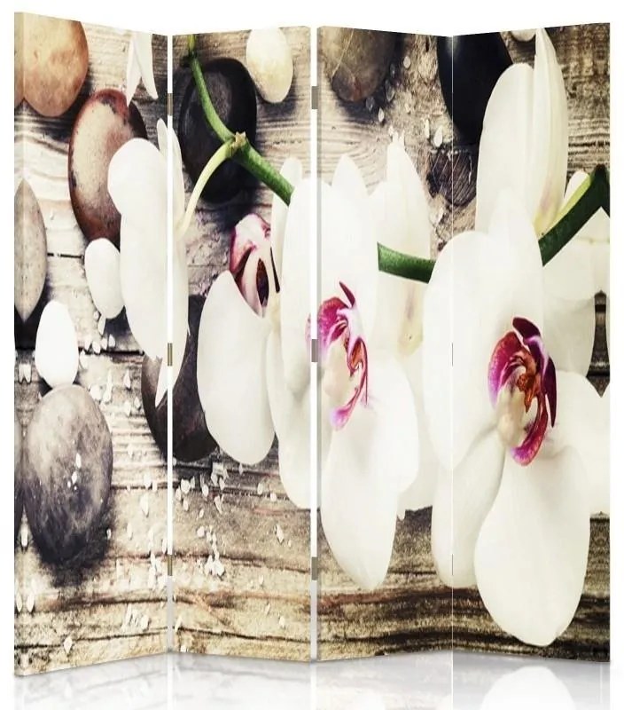 Gario Paraván Diszkrét orchidea bájjal Méret: 145 x 170 cm, Kivitelezés: Klasszikus paraván