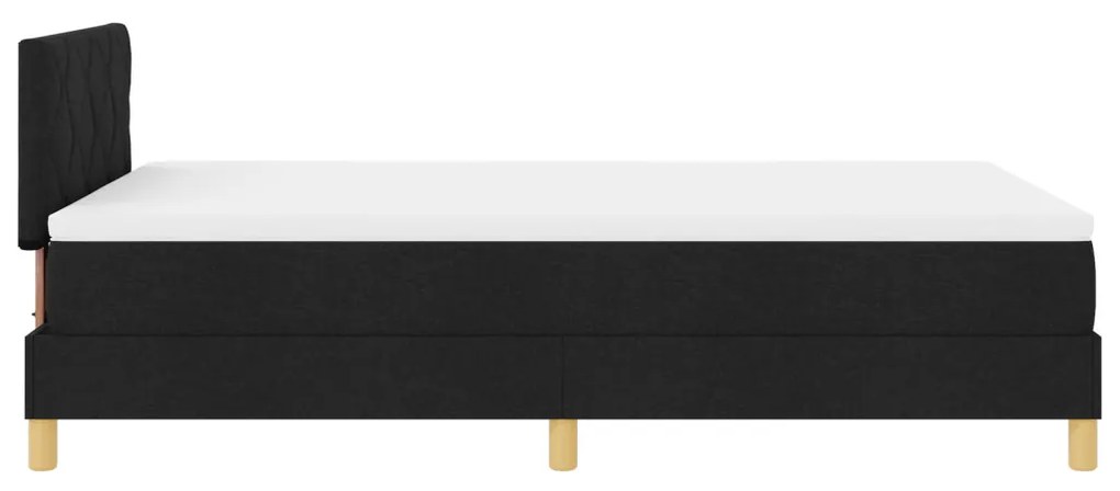 Box Spring Ágy Matrac és LED Fekete 120x200 cm Szövet
