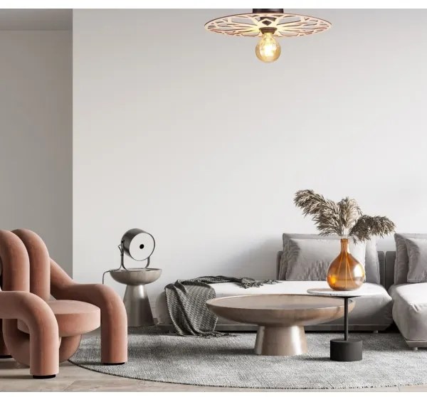 Felületre szerelhető csillár FALCO 1xE27/60W/230V átm. 40 cm bézs