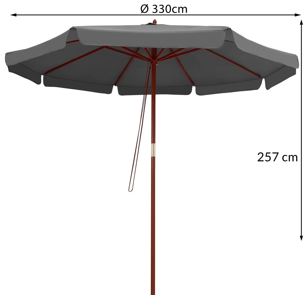 Kingsleeve® Kerti napernyő Ø 330 cm - antracit