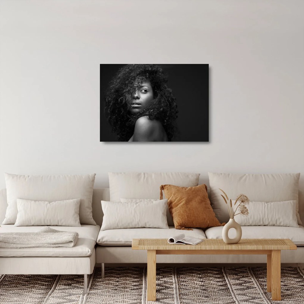 Kép - Női portré (üvegen) (70x50 cm)
