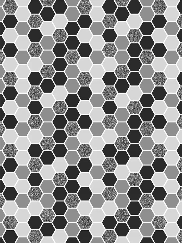 Tapéta Geometriai Hatszögek Minimalizmus Absztrakt Szürke 206x275+ragasztó