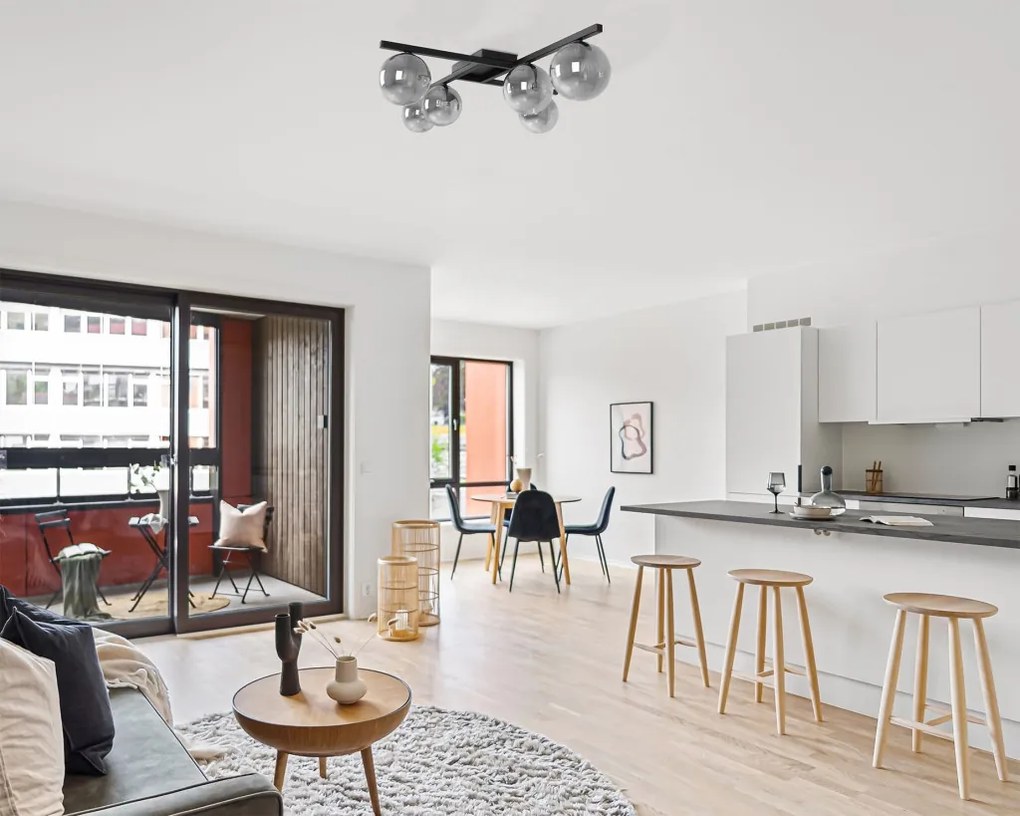 KAJA K-5466 PAXI Loft Mennyezeti Lámpa Fekete G9 IP20