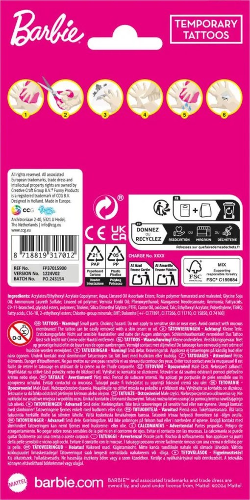 Barbie Crew tetkó 12 db-os