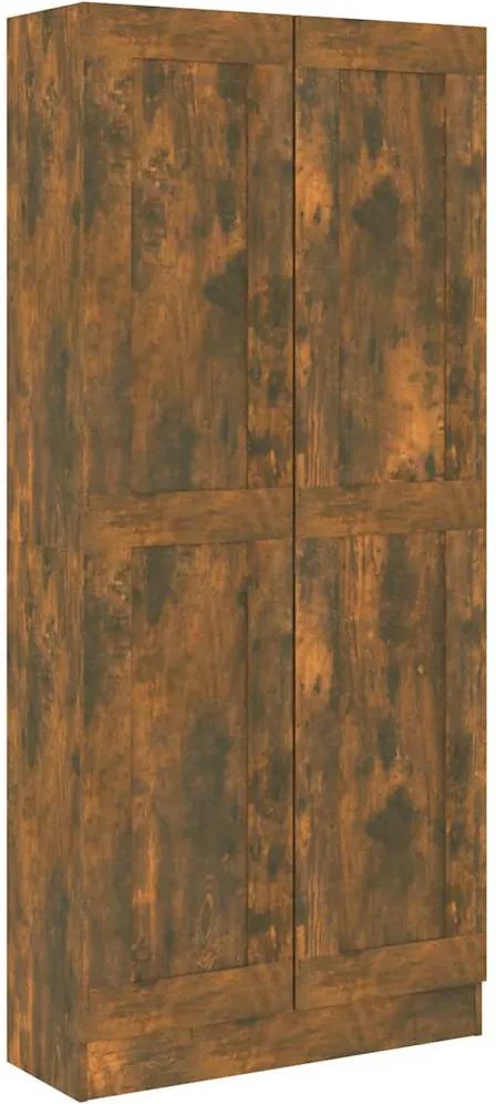 vidaXL füstös tölgy színű fa fürdőszobaszekrény 82,5x30,5x185,5 cm