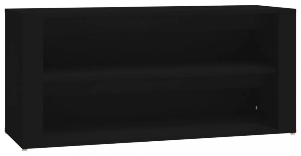 fekete szerelt fa cipőtartó 100x35x45 cm