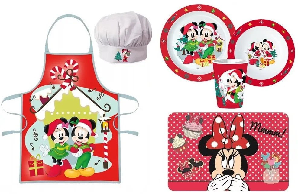 Disney Minnie Sweets kötény és étkészlet csomag