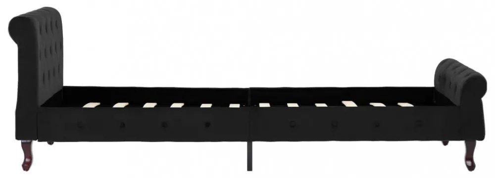 fekete bársony ágykeret 90 x 200 cm