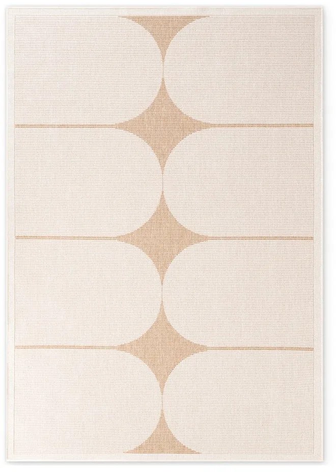 Bézs-elefántcsont színű kültéri-beltéri szőnyeg 120x170 cm Duet Bowen – NORTHRUGS